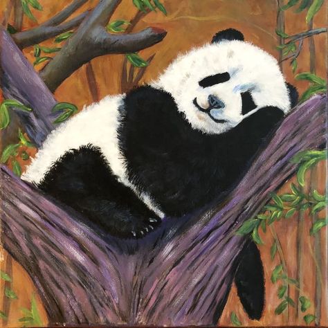 Panda Painting Acrylic, Andy Panda, Avengers Drawings, Panda Painting, Painting Videos Tutorials, Painting Lesson, Funny Paintings, Acrylic Painting Lessons, Panda Art