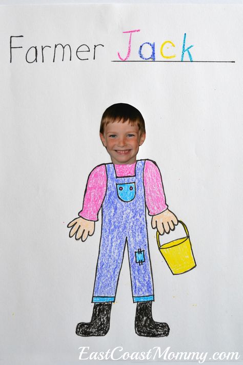 Farming Preschool Crafts, Old Mcdonald Had A Farm Craft, Farmer Crafts For Preschool, Farmer Crafts For Toddlers, Farm Day Activities, Farmer Activities Preschool, Farmer Craft Preschool, Farm Craft For Toddlers, Farm Crafts For Toddlers