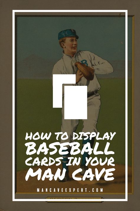 How to Display Baseball Cards in Your Man Cave Baseball Cards Ideas Projects, Sports Cards Display Ideas, Baseball Card Crafts, Baseball Card Storage Ideas, Baseball Display Ideas, Baseball Card Display Ideas, Sports Memorabilia Display Wall, Memorabilia Display Ideas, Baseball Memorabilia Display