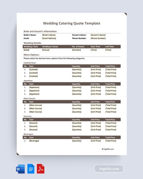 Wedding Catering Quote Template Wedding Quotation Format, Quotation Format, Cocktail Appetizers, Quote Template, Wedding Quotes, Wedding Catering, Cocktail Hour, Wedding Details, Event Planning