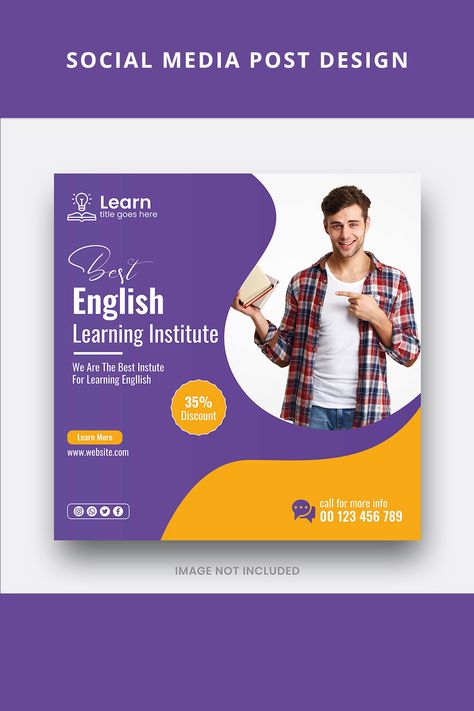 Learn English English Learning English Classes English Lessons Language Learning Education Banner Education Poster Language School Online Lesson English Course English Education Language Course Study English Learning Banner Online English Conversation IELTS Classes Spoken English Online English Classes English Learning Academy English Learning Institute Teaching English Student Banner School Advertisement Learn IELTS Learning Banner Education Template Courses Offered Poster, English Course Design, Online Learning Creative Ads, Online Education Poster Design, English Course Poster Design, Online Course Poster, Creative Social Media Post Design, Class Poster Design, Lesson English