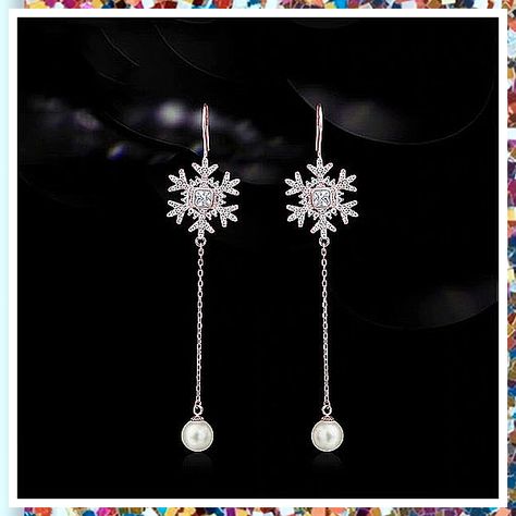 Christmas Jewelry - The struggle is over. You don't have to look for it anymore. Just get it from here by clicking on the link. Winter Wedding Earrings, Winter Themed Jewelry, Winter Accessories Jewelry, Fae Jewelry, Winter Wedding Jewelry, Snowflake Jewelry, Winter Necklace, Snow Accessories, Winter Earrings