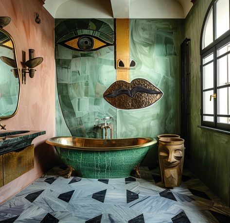 Clawfoot Tub Ideas, Clawfoot Tubs, Art Haus, Dark Bathrooms, Home Decor Spring, Latest Interior Design Trends, Tub Ideas, Fresh Color Palette, Bathroom Redesign