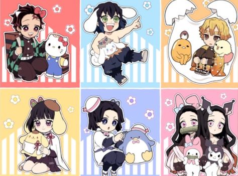 Nezuko Cinnamoroll, Sanrio X Demon Slayer, Kny X Sanrio, Demon Slayer Matching Pfp, Cinnamoroll Hello Kitty, Kamado Tanjirou, Queen Anime, Anime Muslim, Anime Funny Moments