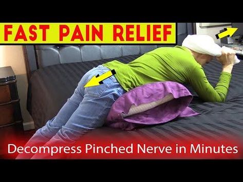 Decompress Pinched Nerve in Bed in Minutes | Dr. Mandell - YouTube How To Decompress Spine, Bulging Disc Relief, L4 L5 Back Pain Relief, Siatic Streches Yoga, Siatic Streches, Decompress Spine, Punkty Spustowe, Bulging Disc, Sciatica Exercises