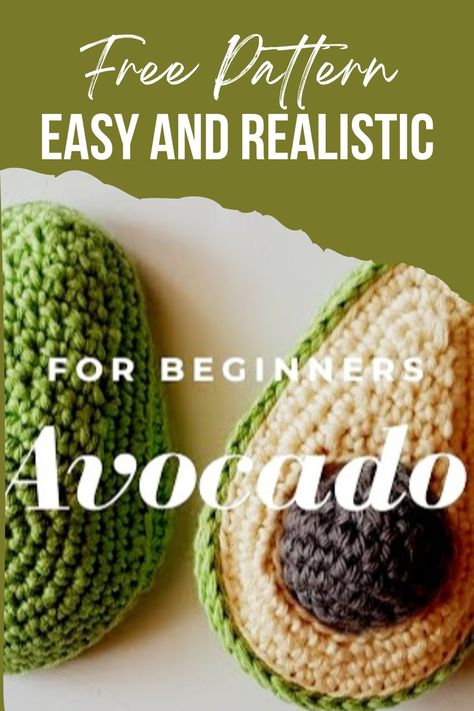 Crochet Brocolli Free Pattern, Crochet Garlic Pattern Free, Avocado Crochet Pattern Free, Crochet Avocado Pattern Free, Crochet Play Food Free Pattern, Crochet Food Free Patterns, Fruit Haken, Amigurumi Avocado, Crochet Avocado