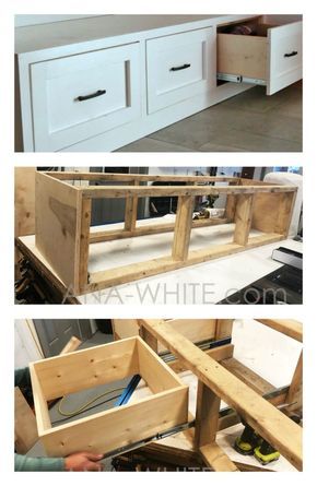 White Mudroom, Drawers Diy, Diy Bank, Diy Storage Bench, Bench With Drawers, Diy Mudroom Bench, Kabinet Dapur, Window Benches, Diy Drawers