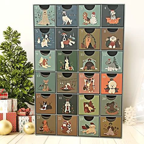 Christmas Paws Advent Calendar • These dog advent calendars are a classic way for pups to keep the tradition of counting down the days to the arrival of Santa Paws. Homemade Dog Advent Calendar, Advent Calendar For Dogs Diy, Dog Swag, Dog Advent Calendar, Reusable Advent Calendar, Dog Gift Box, Count Down To Christmas, Dog Accesories, Christmas Jigsaw Puzzles