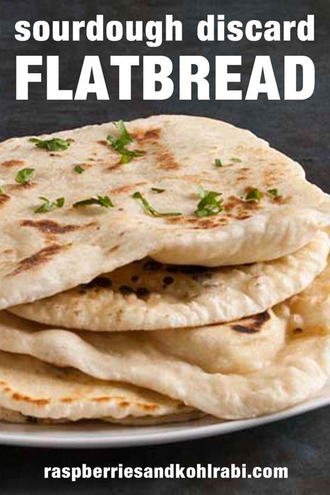 Easy to make sourdough flatbread is a great way to use up sourdough discard. #sourdough #flatbread Sourdough Discard Flatbread, Discard Flatbread, Flatbread No Yeast, Sourdough Flatbread Recipe, Sourdough Flatbread, Recipe Using Sourdough Starter, Sourdough Bread Starter, Sourdough Starter Discard Recipe, Flatbread Recipe