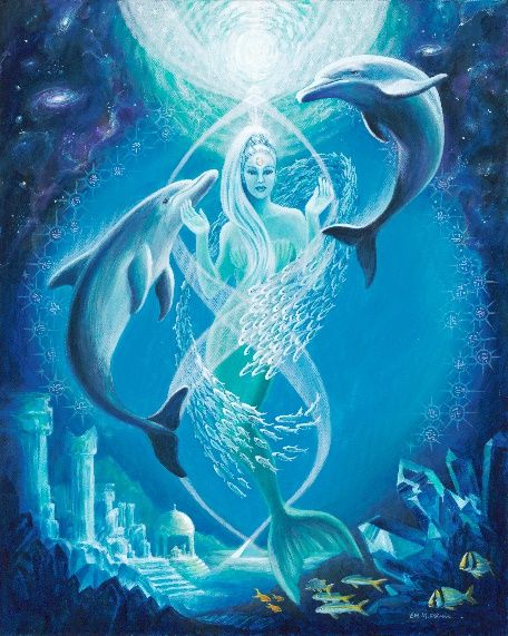 Sirian Starseed, Mystic Creatures, Dolphin Images, Dolphin Art, Mermaid Painting, Mermaids And Mermen, Fantasy Paintings, Mermaid Art, Beautiful Fantasy Art