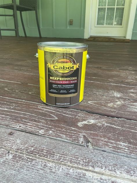 DIY Dream Deck Made Easy With Cabot Cool Feel | Hometalk Deck Refresh, Deck Paint Colors, Cabot Stain, Easy Deck, Solid Stain Colors, Deck Finishes, Deck Stain, Dream Deck, Deck Paint