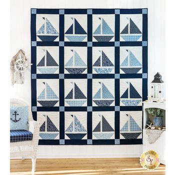 Sailboat Quilt, Boat Quilt, Camille Roskelley, Nantucket Summer, Colorful Quilt, Laser Cut Kit, Baby Quilt Pattern, Quilt As You Go, The Sailor