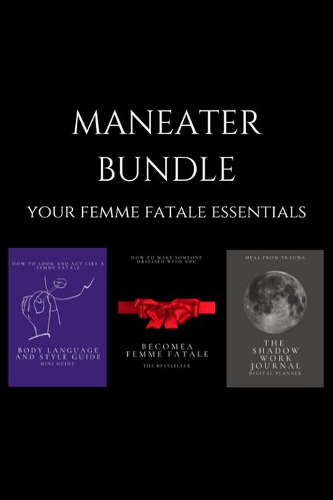 Books On Dark Femininity, Books About Dark Femininity, Books For Seduction, Female Fatale Books, Femme Fatale Books To Read, Books For Dark Feminine, Dark Feminity Books, Dark Feminine Energy Books, Books On Femininity