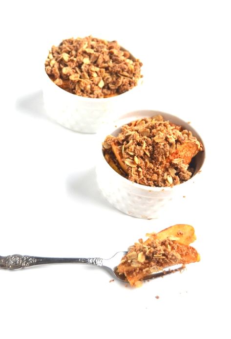 Protein Apple Crisp | The Nutritionist Reviews Protein Apple Crisp, Apple Crisp Recipe, Less Sugar, Apple Crisp Recipes, Crisp Recipe, Apple Desserts, Healthy Protein, Whole Wheat Flour, Apple Crisp