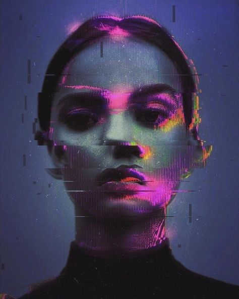 Glitch Photo, Pixel Sorting, Pop Art Colors, Art Assignments, Graphic Design Business Card, Logo Design Video, Art Poster Design, Glitch Art, Cyberpunk Art