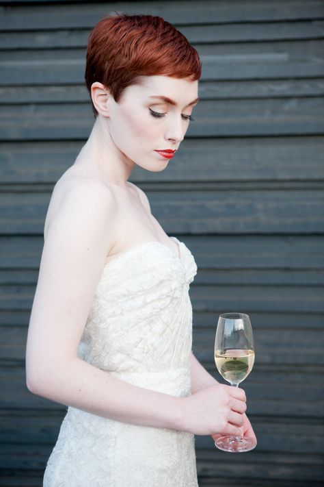 Auburn Pixie, Romantic Vineyard Wedding, Vineyard Wedding Inspiration, True Believer, Glass Of Wine, Vineyard Wedding, Pixie Haircut, Pixie Cut, Auburn