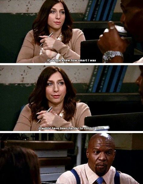 That’s some good strategy believe me   #Gina #Linetti #BrooklynNineNine #GinaLinetti Gina Linetti Quotes Funny, Gina Linetti Quotes, Chelsea Peretti, Brooklyn Nine Nine Funny, Gina Linetti, Yearbook Quotes, Brooklyn 99, Hair Flip, Human Form