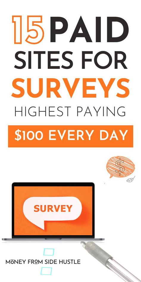 15 Paid sites for surveys highest paying $100 every day. Online Surveys For Money, Earn Money Online Free, Surveys For Money, Online Surveys That Pay, Earn Money Online Fast, Survey Sites, Paid Surveys, Social Media Jobs, Quick Money