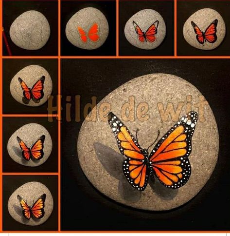 Garden Rock Art, Rock Painting Tutorial, Diy Rock Art, Painted Rock Animals, Stone Art Painting, Painted Rocks Kids, Painted Rocks Craft, Painted Rocks Diy, Rock Painting Patterns