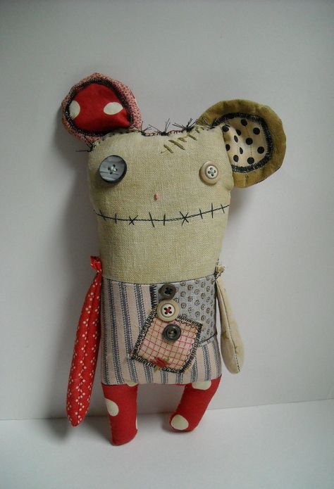 Elspeth Monster Mouse | Junker Jane Monster Art Dolls a.k.a Catherine Zacchino | Flickr Zombie Dolls, Sock Dolls, Ugly Dolls, Monster Dolls, Fabric Toys, Voodoo Dolls, Creepy Dolls, Cute Monsters, Sewing Toys