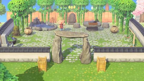 Animal Crossing Zen Garden, Acnh Zen Garden, Animal Crossing 3ds, Animals Crossing, Ac New Leaf, Animal Crossing Guide, Japan Garden, Animal Crossing Qr Codes Clothes, Animal Crossing Wild World