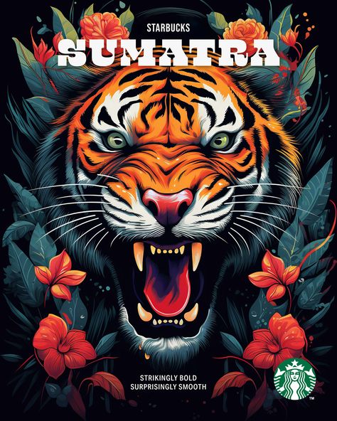 Starbucks Sumatra on Behance Sumatra Coffee, Ad Campaign, The Process, Fashion Illustration, Motorcycles, My Favorite, Essence, Indonesia, Cars