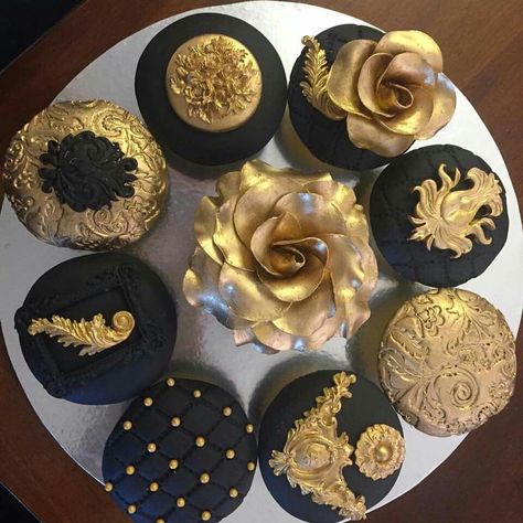 Cake Pucks, Black Cupcakes, 90th Birthday Cakes, Hanging Wedding Decorations, Cement Candle, Fancy Cupcakes, Party Sweets, Chocolate Covered Treats, Chocolate Art