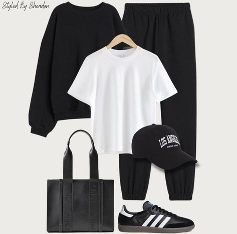 White Adidas Outfit, Black Adidas Outfit, Winter Inspo Outfits, Flight Outfit, Samba Outfit, Classic Style Outfits, Mum Fashion, Effortlessly Chic Outfits, Adidas Outfit