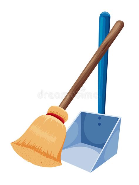 Broom and dustpan. Isolated on white , #affiliate, #dustpan, #Broom, #white, #Isolated #ad Broom And Dustpan, Dust Pan, White Illustration, White Stock, Stock Photography Free, Snow Shovel, Stock Vector, Vector Illustration, White