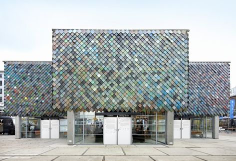 Reduce, Reuse and Recycle: the Three R's Rule Applied to Architecture | ArchDaily Blue Facade, Renovation Exterior, Recycle Design, Circular Buildings, Recycling Plant, Modern Architecture Interior, Sustainable Building, Wood Cladding, Architecture Concept Drawings