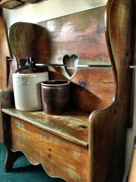 Love it Deacons Bench, Country Bench, Love Shelf, Wood Benches, Kids Bench, Sitting Bench, Primative Decor, Country Vintage, Prim Decor