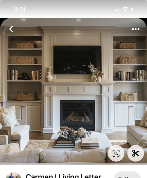 Built Ins With Tv, Tv Built In, Living Room Built Ins, Kitchen Family Rooms, Room Remodel, Living Room Remodel, Room Remodeling, Built Ins, Future House