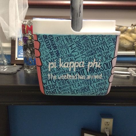 Pi Kapp Fraternity Cooler Pi Kapp, Fraternity Cooler, Painted Coolers, Fraternity Coolers, Custom Cooler, Cooler Painting, Fraternity, Coolers, Hand Painted