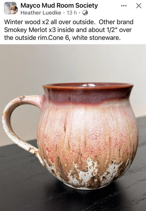 Deep Fire Brick Glaze Combinations, Tangelo Glaze Combinations, Amaco And Mayco Glaze Combinations, Winter Wood Glaze Combinations, Winterwood Glaze Combinations, Amaco Glaze Layering, Glazing Pottery, Stoneware Glazes, Amaco Brent