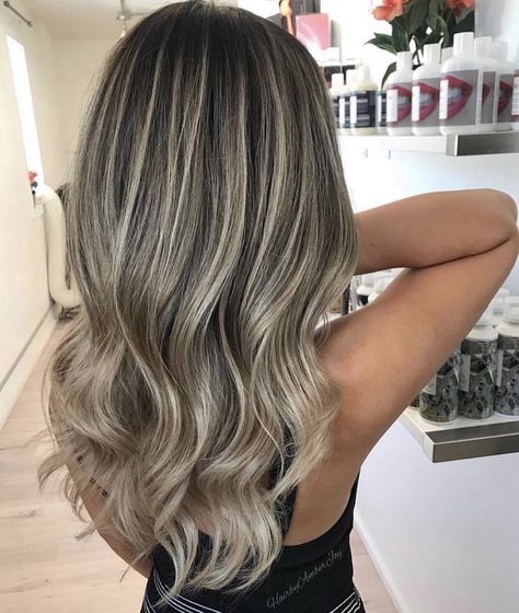 Highlights Not Balayage, Blended Balayage, Ash Blonde Hair Balayage, Sunkissed Hair Brunette, Balayage Long Hair, Blonde Highlights On Dark Hair, Black Hair Balayage, Brown Hair Inspo, Brunette Hair With Highlights