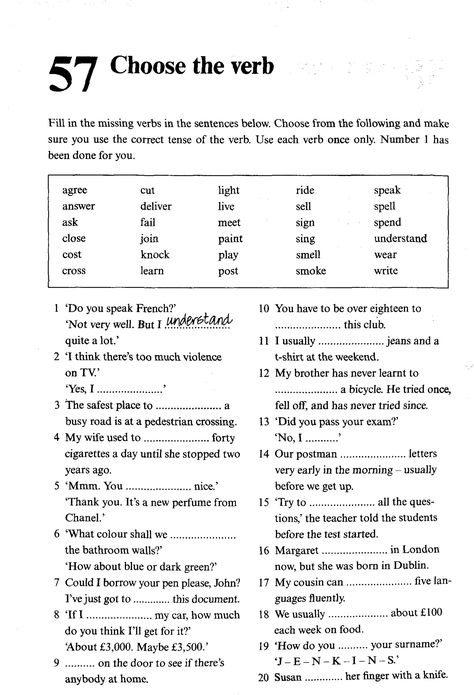 A2 Vocabulary English, English B2 Vocabulary, English Vocabulary Worksheets, Vocab Worksheets, English Vocabulary Exercises, Vocabulary Test, Speaking Activities English, English Speaking Book, English Grammar Exercises