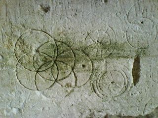 Apotropaic marks, Tithe Barn, Bradford on Avon, England Witch Marks, Bradford On Avon, Protection Symbols, Mystery School, Dark Witch, Magic Powers, Medieval Period, Carving Designs, Evil Spirits