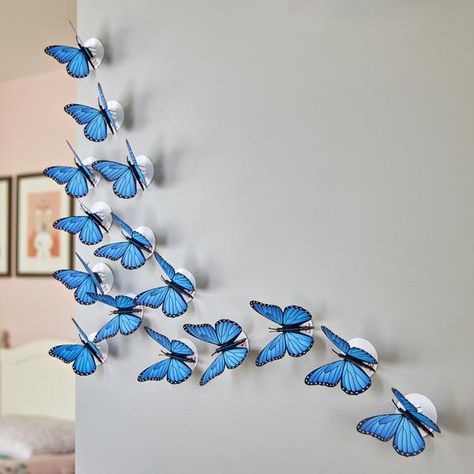 Stickerpop™: Blue Morpho Butterfly (5 Pack) - Lovepop Butterfly Room, Pop Up Greeting Cards, Plain Wall, Butterfly Birthday Party, Blue Morpho Butterfly, Paper Pop, Morpho Butterfly, Arte Van Gogh, Blue Morpho