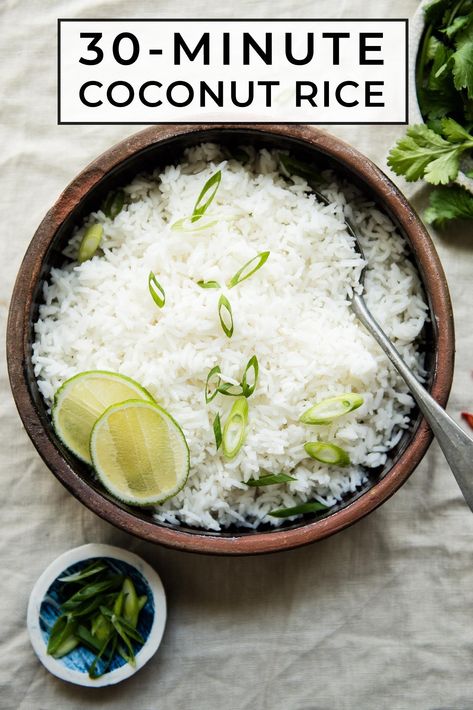 Coconut Rice Recipes, Vegan Coconut Rice, Leftover Coconut Milk, Coconut Rice Recipe, Bar Restaurant Design, Rice Recipes Vegan, Gluten Free Sides Dishes, Vegan Coconut, Vegan Healthy