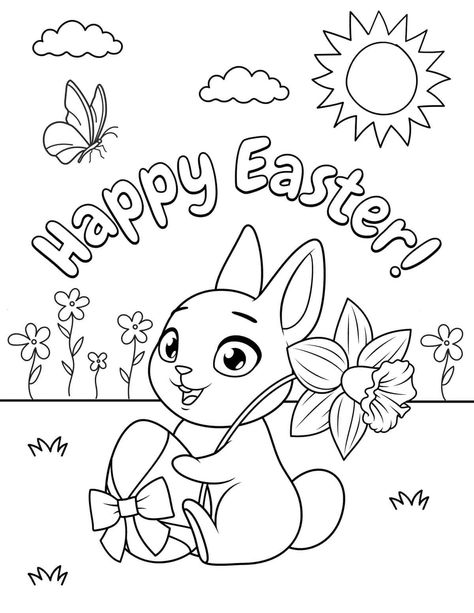 Easter Coloring Sheets Free Printables, Easter Coloring Pages For Kids, Easter Bunny Coloring Pages, Easter Coloring, Easter Colouring Pages, Easter Colouring Printables, Easter Coloring Pages Printable Free, Easter Pages Printable, Easter Colouring Pages For Kids