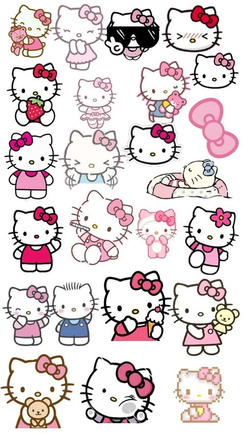 Hello Kitty Stickers, Kitty Crafts, Hello Kitty Printables, Hello Kitty Imagenes, Hello Kitty Crafts, Kitty Drawing, Hello Kitty Drawing, Hello Kitty And Friends, Sticker Ideas