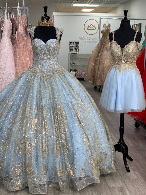 Cinderella Quinceanera Themes, Cinderella Sweet 16, Cinderella Quinceanera, Debut Theme, Waistline Dress, Quinceanera Dresses Gold, Quinceñera Dresses, Quinceanera Dresses Blue, Quince Dress