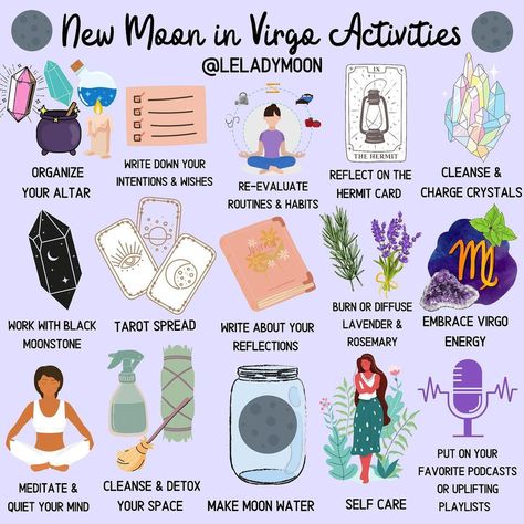 Virgo September, New Moon In Virgo, Divination Magic, Moon In Virgo, Finding Meaning In Life, Free Tarot Reading, New Moon Rituals, Charge Crystals, Virgo Moon