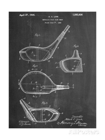 Vintage Golf Clubs, Golf Poster, Golf Driver, Patent Art Prints, Best Golf Clubs, Golf Prints, Golf Art, Golf Drivers, Golf 6