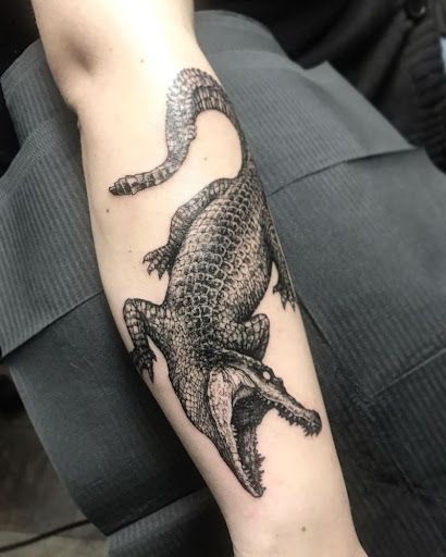 Alligator Tattoos, Alligator Tattoo, Crocodile Tattoo, Tattoo Pierna, Cosmic Tattoo, Animal Sleeve, Animal Sleeve Tattoo, Tattoo Animal, Gangsta Tattoos