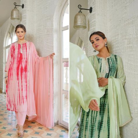 👗Amazing kurti pant and dupatta set ✈️Fabric cotton kurti ✈️cotton pant ✈️Chffon dupatta Tie n die kurta ❣️Available size M TO XXL Indian Traditional Kurti, Tie N Dye, Traditional Kurti, Pakistani Salwar Suit, Salwar Suit For Women, Kurti Cotton, Kurtis With Pants, Cotton Kurti, Dupatta Set