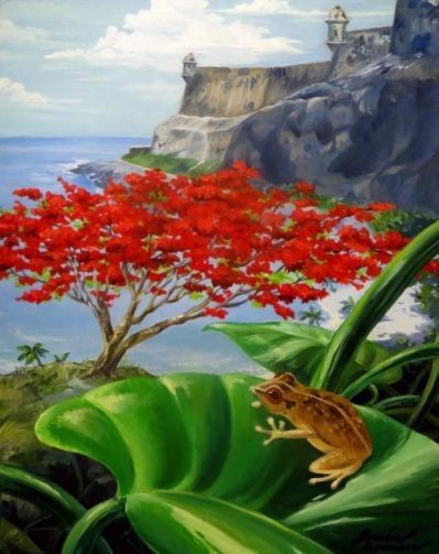 Flamboyant Tree, Coqui Frog, Puerto Rican Artwork, Guard Tower, Puerto Rico Pictures, Puerto Rico Trip, Puerto Rico History, Puerto Rico Art, Puerto Rican Pride