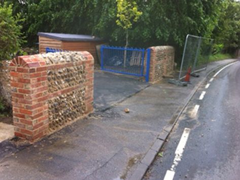 The Flint Wall Company | Flint work specialists | Sussex building conservation, traditional stone work Flint Wall, Flint Stone, Street Wall, Brick Design, Wall Construction, Stone Work, Stone Wall, Garden Wall, House Exterior