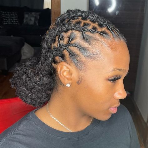 Dreads for Women Low Bun Updo Locs Styles Short, Short Two Strand Twist, Long Soft Locs, Faux Locs Twist, Two Strand Twist Locs, Locs Women, Women Dreadlocks, Dreads Styles For Women, Short Dreadlocks Styles