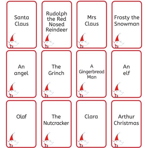 Printable Christmas Games: Christmas Who Am I? Who Am I Christmas Game Printable, Guess Who Christmas Game, Christmas Heads Up Game Printable, Who Am I Christmas Game, Christmas Who Am I Game, Christmas Guess Who, Diy Christmas Games, Free Printable Christmas Games, Who Am I Game